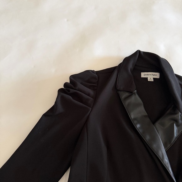 Shelby & Palmer Classic Sophisticated Black Blazer Dress with Sleek Design - Picture 13 of 14